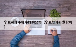 临猗宁夏制作小程序好的公司（宁夏软件开发公司）